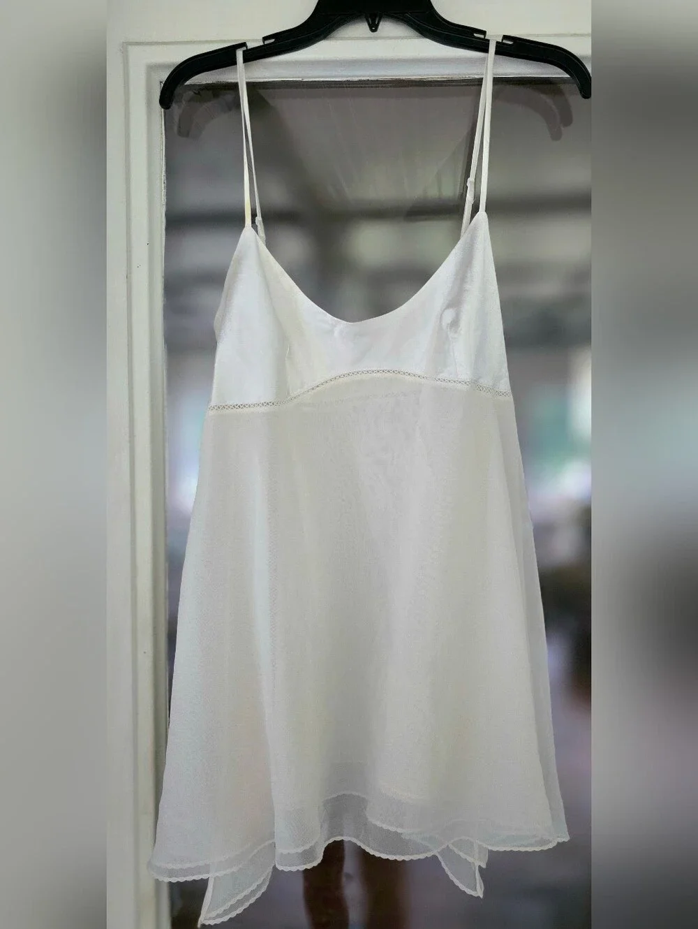 Victoria's Secret Vintage White Slip Dress Women Intimates Lingerie Sheer Large